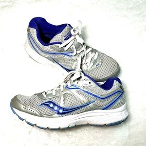 SAUCONY COHESION II Women’s Activewear Sneaker Athletic Shoe Blue White Size 7.5